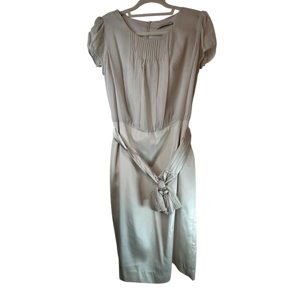 Deco Beige Silk Dress - Picture 11 of 16
